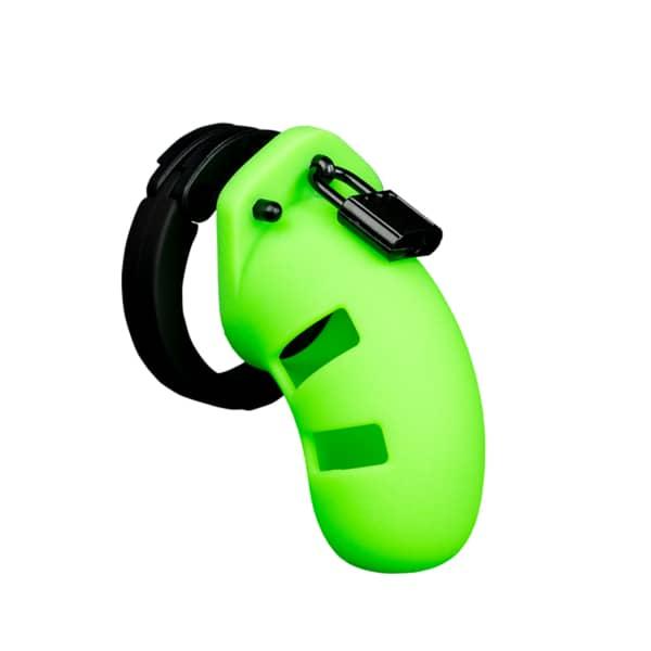 Ouch! Glow in the Dark Chastity Cage 3.5 inch / 9 cm - Green