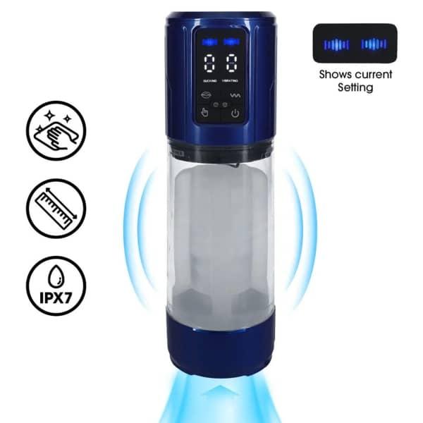 Pumped - UltraLift Automatic Waterproof Masturbator Pump - Metallic Blue