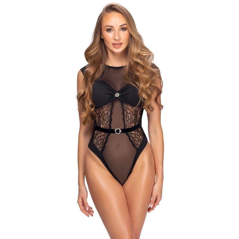 Cottelli Lingerie - Body Rhinestones - Black - L/XL