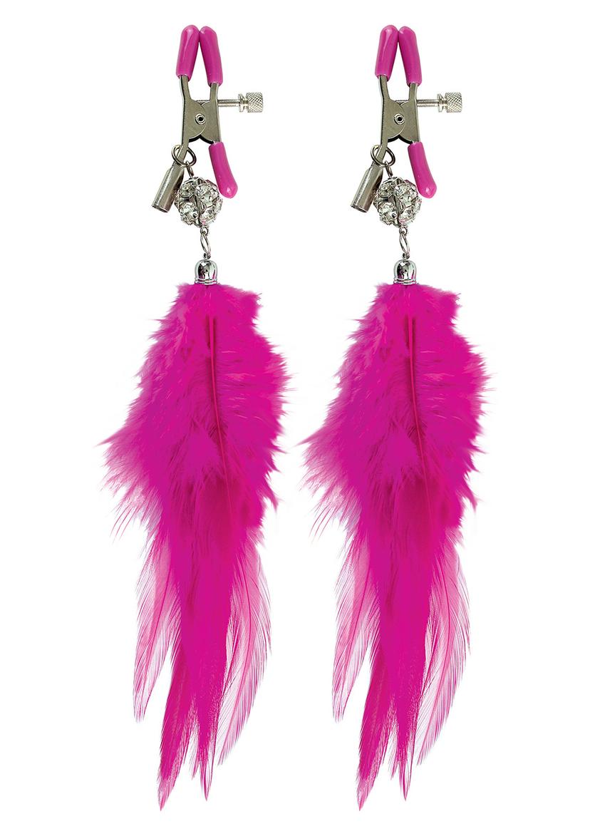 FETISH FANCY FEATHER ANTASY NIPPLE CLAMPS - BRÖSTVÅRTSKLÄMMOR